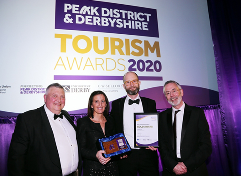 Husband and wife team, Claire and Max Vaughan are celebrating after White Peak Distillery won the New Tourism Business Award in the 2020 Peak District & Derbyshire Tourism Awards.